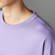 Adidas Clover Kurzarm T-Shirt für Männer 2025 Sommer neuer Sportbierer loser runder Hals lässig Low-Schulter-Hälfte Hülle Pure Cotton HR3291 Lila M.