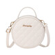 QUEEN TRIP fashion rhombus small round bag 2023 new bag women's Korean version trend niche single shoulder crossbody bag beige