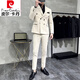 Pierre Cardin off-white simple British business slim suit men's wedding dress commuter double-breasted suit dark green three-suit suit + trousers + vest collection S 98Jin Jin is equal to 0.5 kg within