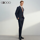 G2000 sheep wool blend men's shopping mall new anti-static business commuting suit trousers super 50% wool/anti-static-dark navy blue-fashion 46