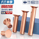 Fengji national standard copper percussion countersunk head rivets GB869 solid flat head flat cone head copper rivets M2M3M4M5M6M8 M2*8 300 pieces