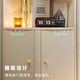 Armoire d'angle d'angle de village de Shantoulin avec armoire latérale salon italien armoire d'angle salon chambre de rangement de chambre à coucher porte armoire 12050cm-helen gris assemblage