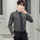 
Zuo Shangniao long-sleeved shirt men's summer thin slim solid color work professional formal wear casual Ai Tao top slim inch clothes white single piece XL-suggested 105-125Jin [Jin equals 0.5 kg]