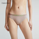 
Calvin Klein underwear women's Maillard ck jacquard waist cotton bottom crotch sexy bikini briefs women QF7403AD PET-Gray Coffee 1 S