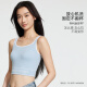 维多利亚的秘密（Victoria's Secret）杨幂同款 凉感可外穿Logo针织背心文胸运动内衣无钢圈女 54A2黑色-复古方领 11228101 M （34C/34D/36A/36B）