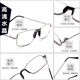Randy Weiyi Crystal Stone Lesebrille für Männer und Frauen HD-Kristalllinsen für optische Lesebrollen für Männer und Frauen tragen resistente Silber (Glasbox + Spiegeltuch) 300 Grad (65-69 Jahre)