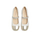 Tianmeiyi shoes women's shoes mall same thick heel French retro single shoes Mary Zhen shoes spring and autumn style BJ761CQ4 beige 37