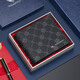 Williampolo Paul Men's Wallet's Short Top Layer Cower Hide Wallet Card Sac intégré au cadeau de la fête des pères de la Saint-Valentin chinois pour papa, imprimé A-Style (Counter Gift Box)