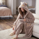 Catman Coral Velvet Paar Nachthemd für Männer und Frauen Herbst- und Winter-Pyjamas verdickte Flanell Long Bademantel Set M6189 Frauenmodell M (Empfohlen 80-100 Jin [Jin Equals Equals Equals])