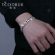 Ruofei platinum bracelet men's pt950 fashion brand Cuban bracelet personalized platinum men's bracelet for husband gift platinum 950 18cm 30.44g width about 6.5mm
