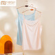 Chaleco de suspender modal para mujeres con fondo interno y fondo exterior, hermosa espalda ajustable elástica de verano delgada camisa tapa sin tirantes sin tirantes