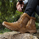 Neue braune Kampfstiefel mit ultraleichter Seite Reißverschlusstraining Leder wasserdichte Kampfstiefel mit Wanderschuhen für Männer im Wüsten-High-Top Outdoor für Männer braune Kampfstiefel (einjährige Garantie) 39