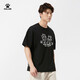 卡尔美（KELME） 短袖T恤男夏季新款纯棉宽松休闲短t足球潮流文化衫 9224TX1057 黑色 M