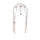 Meng Junchen Bride Wedding Headress Hair Accessoires écrite et maquillage de mariage frange frange et sourcils chaîne de tête Super Fairy Grand Luxury Femme