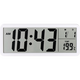 Hense Electronic Clock LCD Large Screen Desktop Clock Placement Large Digital Table Clock Temperature Wall Clock HD106 White