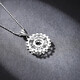 QIANSHU Platinum Pendant Boys Mechanical Gear PT950 Pendant Platinum Necklace Personalized Pendant Neck Ornament Single Pendant PT950 1.8-2.0g