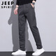 JEEP SPIRIT Jeep Casual Pants Men's Autumn and Winter Business Pants Men's New Retro Revival Men's Pants Dark Gray 33