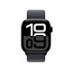 Apple Watch Series 10 Smart Watch 42mm Gloss Black Aluminum Metal Case Thick Ink Color Loop-type Sports Strap [Honey Cellular Model] MWXP3CH/B