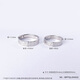 Ji Bao Lou Pt950 platinum couple ring men and women platinum ring broken ice ring live couple ring 9.78g pair