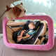 Car baby mirror Special for car child safety seats Reverse baby reflector basket rearview mirror Car baby observation mirror HD pink Reverse seat special for reverse installation