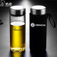 Copa de vidrio de una sola capa Sino portátil Gran capacidad Caza de fabricación de té engrosada para hombres y mujeres Oficina de mujeres XN-90069007 XN-6191 Color natural 410ml con copa sin filtro