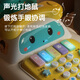 Xinge children's telephone toys infant early childhood education multi-function simulation landline baby birthday gift with steering wheel blue
