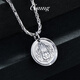 GsunG platinum pendant for men PT950 Yellow God of Wealth pendant for women, solid platinum pendant with necklace, calculated based on the gold price of the day
