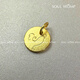 DL 1998 Fat Dong Lai same style gold medal pendant handmade gold Tuo Tuo ancient method golden small customized gold 999 round plate auspicious words gold cake diameter 18mm about 3g