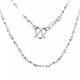 Nilan platinum plain chain necklace women's clavicle chain fine ingot chain PT950 platinum necklace fashionable melon seed chain 45cm long