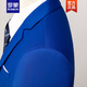 ROMON light luxury suit men's Korean style sapphire blue casual business professional formal groom's suit three-piece wedding dress new product sapphire blue single jacket L