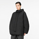 江南布衣（JNBY）【防泼水】商场同款24冬新品宽松连帽羽绒服5OBC12590 001/本黑 M