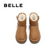 Belle Junyan's same style warm and comfortable small heater snow boots for women trendy short boots D1K2DDD4 Recommended by Zhou Yutong Brown second generation 37 (235mm)