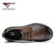 Septwolves men's shoes winter 2025 new British style first layer cowhide genuine leather shoes for men thick sole formal business casual shoes for men brown 41