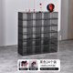 Thickened transparent shoe box AJ sneaker storage box magnetic display cabinet shoe storage artifact can be stacked on the shoe wall 24 pieces shoe factory giant fully transparent black #magnetic shoe box side door/can be stacked
