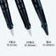 Rotten Pen Tip 2 Pack Pen 757a para estudiantes de la escuela primaria y secundaria de los dibujos animados para principiantes masculinos y femeninos que practican la caligrafía con tinta fina de tinta de tinta con tinta de doble propósito, gris dorado de pluma dorada de lápiz, 2 paquete oscuro 0.38 (50 saqueos de tinta azul y negro)