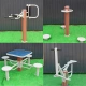 Galvanized pipe sleeve plastic wood path outdoor fitness equipment outdoor park district community square sports new countryside three-position twist waist