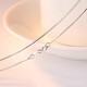 Genuine PT950 platinum necklace women's clavicle chain plain chain naked fine platinum chain for Valentine's Day gift for girlfriend O-shaped chain light luxury style 45cm