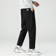 
Dingfengbaoluo casual pants straight cutlery trousers spring and summer trendy brand loose solid color men's pants 9904 black L