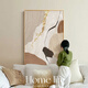 Meiyouchun geometric abstract living room decoration painting simple modern sofa background wall floor painting black white gray entrance entrance painting JD13789 120*180 texture oil canvas ps gold frame