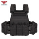 YAKEDA tactical vest new lightweight molle tactical vest quick release black full set of plug-in boards universal black standard does not include protective plates