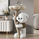 Chenyu Creative Violent Bear Floor-standing Decoration Living Room TV Cabinet Sofa Next Coffee Table Home Decoration Housewarming Gift Bouquet Bear Luoluo Coffee Table-Brown