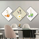 Modern simple living room dining table hanging painting restaurant wall wall decoration painting hotel mural light luxury high-end wall painting delicious life 30*30cm cloth film triptych