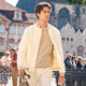 
Mr. Bu Bu’s thin base sweatshirt for men’s silhouette round neck pullover body 2025 new product KT15685 bronze 2XL /185