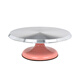CLCEY aluminum alloy decorating turntable birthday turntable household commercial baking tools rotating plastering tray aluminum alloy turntable + ABS base white