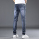 Lomon Jeans Men's Slim Summer Thin Straight Lock Long Bans