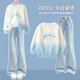 
Yoyo one (Yoyo one) girls suit spring and autumn children's new spring outfit fashionable sweatshirt spring and autumn big children's jeans 12 years old 4882 white + 13131 blue [spring and autumn style] 160