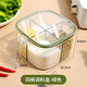 Inflatable bear seasoning box household kitchen seasoning jar combination set one-piece multi-grid salt, MSG and pepper storage condiment seasoning bottle olive green double seal 4 spoons