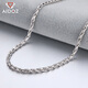Aido Diamond PT950 Platinum Necklace Men's Real Platinum Solid Rope Chain Thick Plain Chain Weight 25.18g Length 50cm Approximately 2.2mm Thick M Buckle