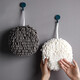 Hennaida hand towel hanging kitchen quick-drying rag bathroom toilet absorbent towel non-shedding chenille hand ball gray
