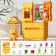 Mailobao maxipox küche toys Kinder 3 Jahre alt 6 Baby spielen Haus Kochen Simulation Mikrowelle Kühlschrank Kochen Mädchen Geburtstagsgeschenk Simulation Kühlschrank